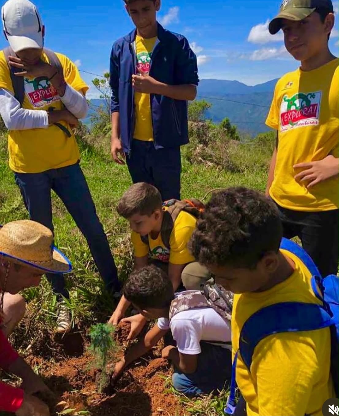 Momento de aventura y convivencia en Campamento Explora